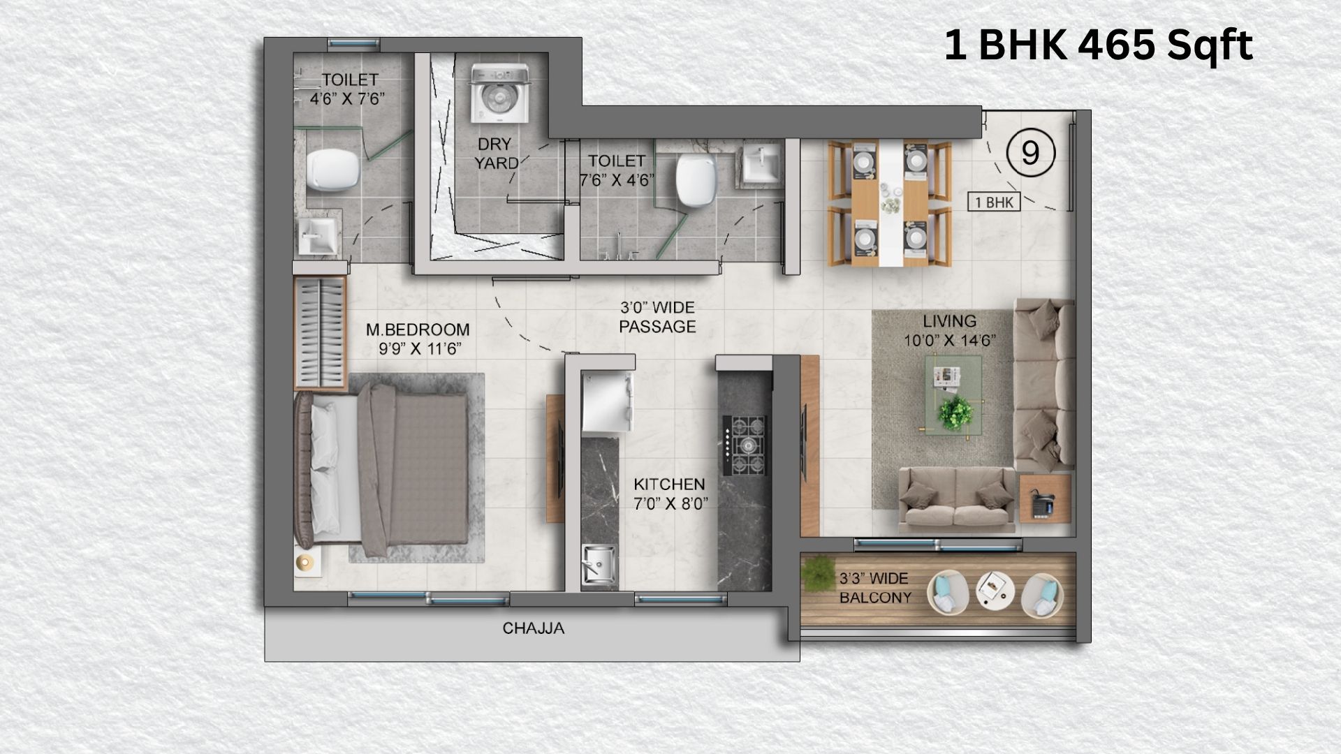 Highland-Haven-Floor-Plan-1-BHK-465-Sqft